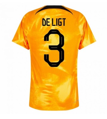 Holland Matthijs de Ligt #3 Hjemmebanetrøje VM 2022 Kort ærmer